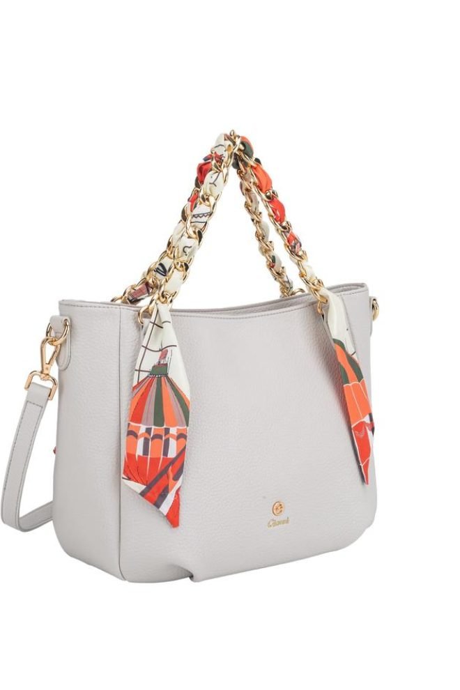 Seebreeze tote Gionni bag with scarf  11G2743-STONE-1