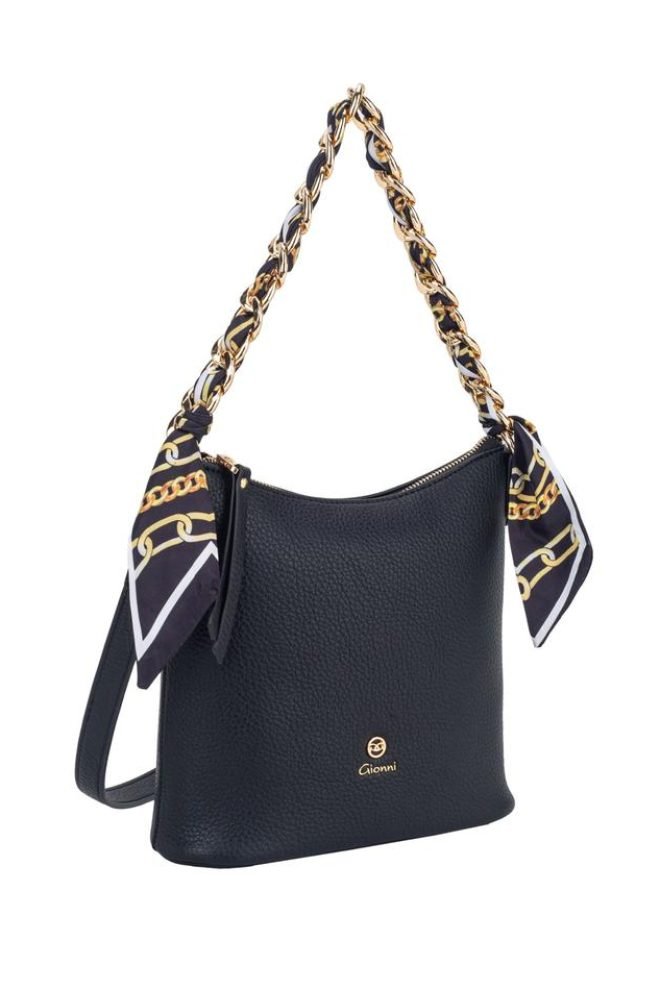 Seebreze curved zip crossbody Gionni bag  11G2745-BLACK-1