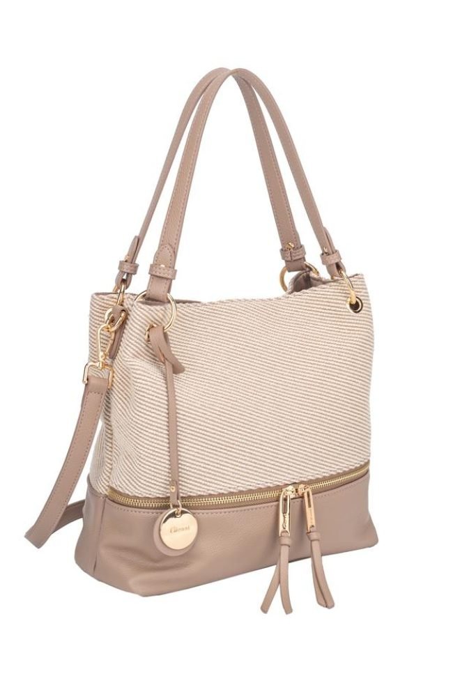 Marina weave body shoulder Gionni bag  11G2749-TAUPE-1