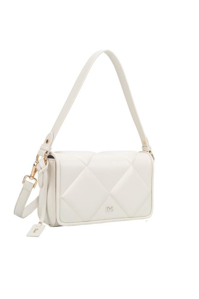 Pearl debossed flapover Gionni bag  11G2752-CREAM-1