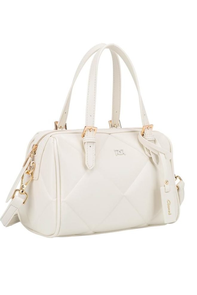 Pearl double handle grab Gionni bag  11G2753-CREAM-1