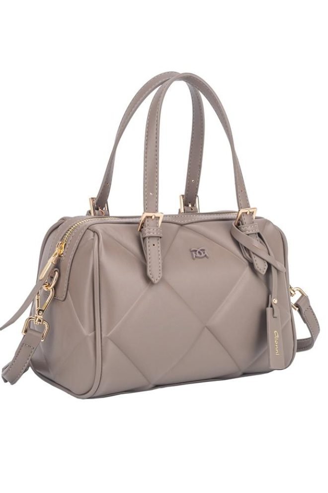 Pearl double handle grab Gionni bag  11G2753-TAUPE-1