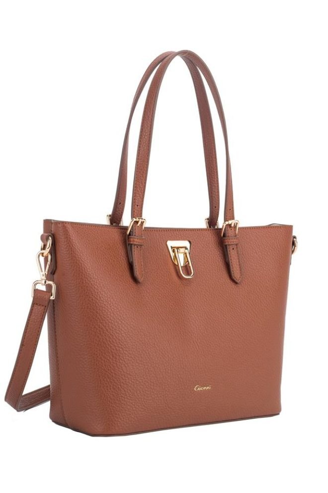 Starfish tote Gionni bag with buckle  11G2769-TAN-1