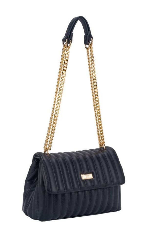 Harbor quilted flapover Gionni bag  11G2772-BLACK-1