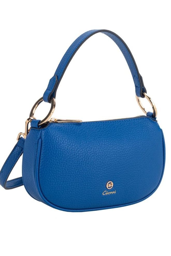 Krill curved shape shoulder Gionni bag  11G2776-BLUE-1