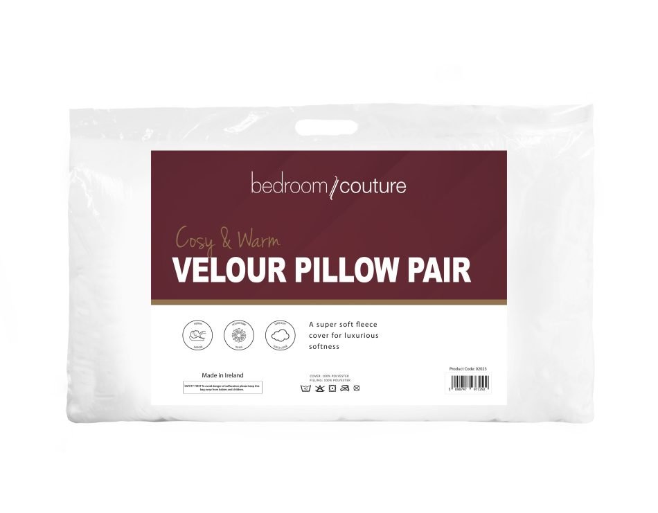 Velvet touch fleece pillow pair 2023