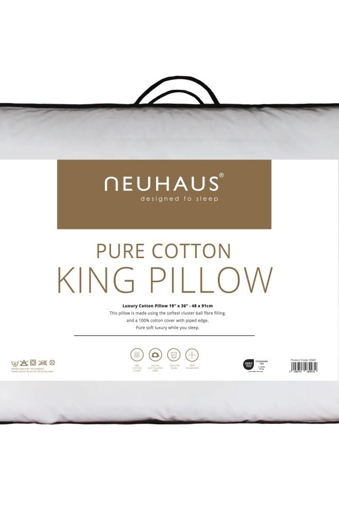 Pure coton kingsize pillow 19 ins * 36 ins 2681