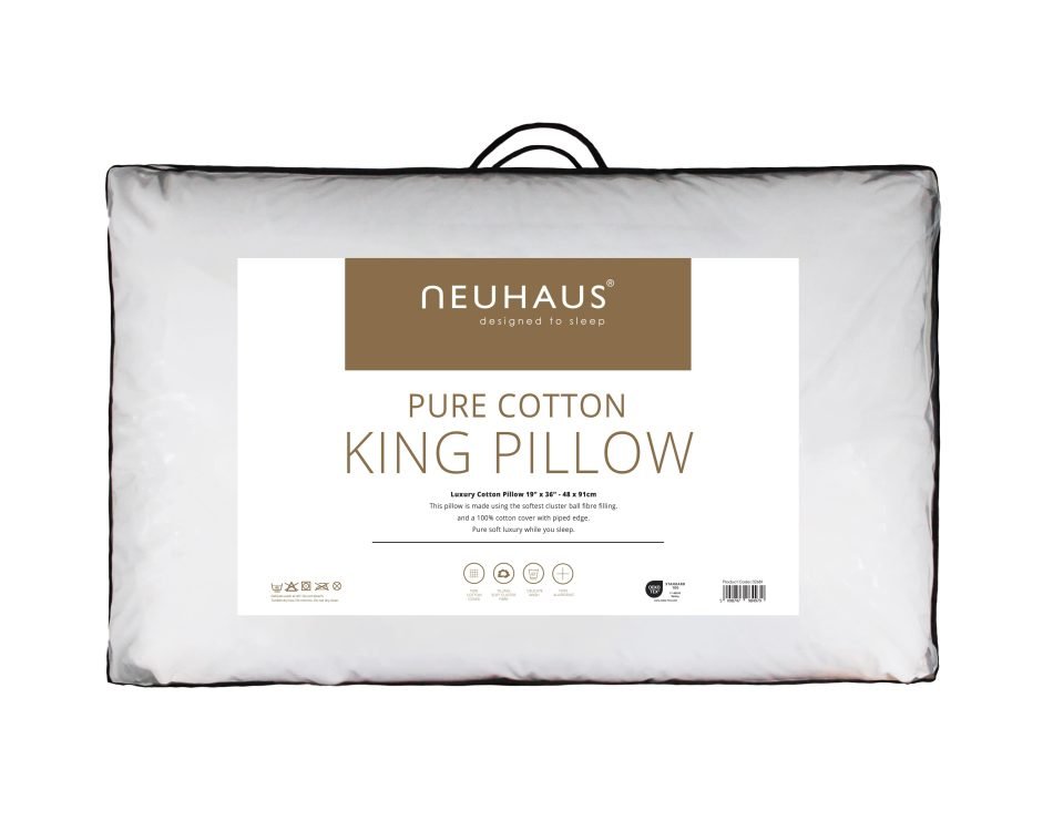 Pure coton kingsize pillow 19 ins * 36 ins 2681