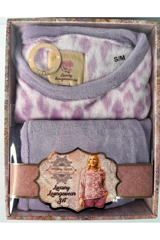 Lilac luxury loungewear set.  55M721-LILAC-1