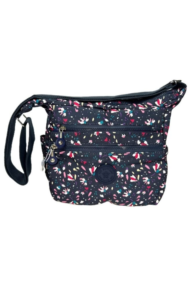 Navy pattern hadbag. D095-JD-PATTERN-1