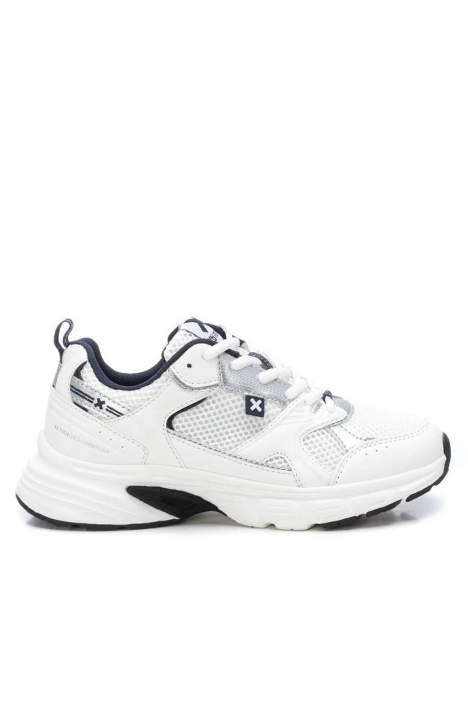 XTI white chunky mesh trainer 143587-WHITE-1
