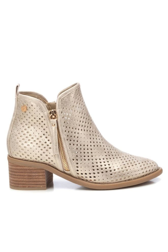 XTI perforated ankle boots 143961-GOLD-1