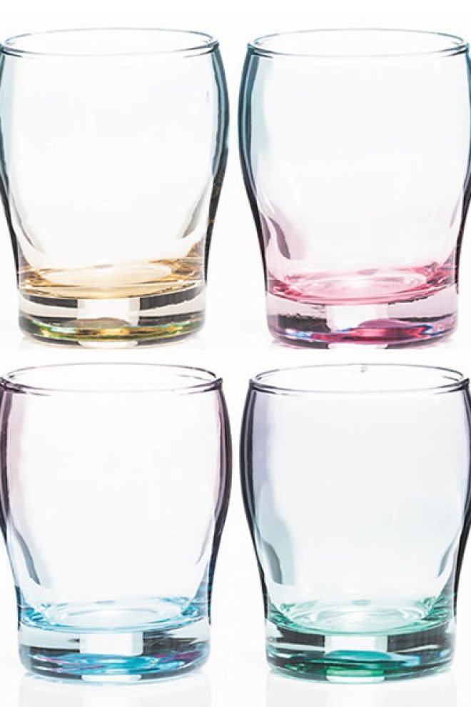 Two tone lustre juice glasses, set of 4 1710052-1