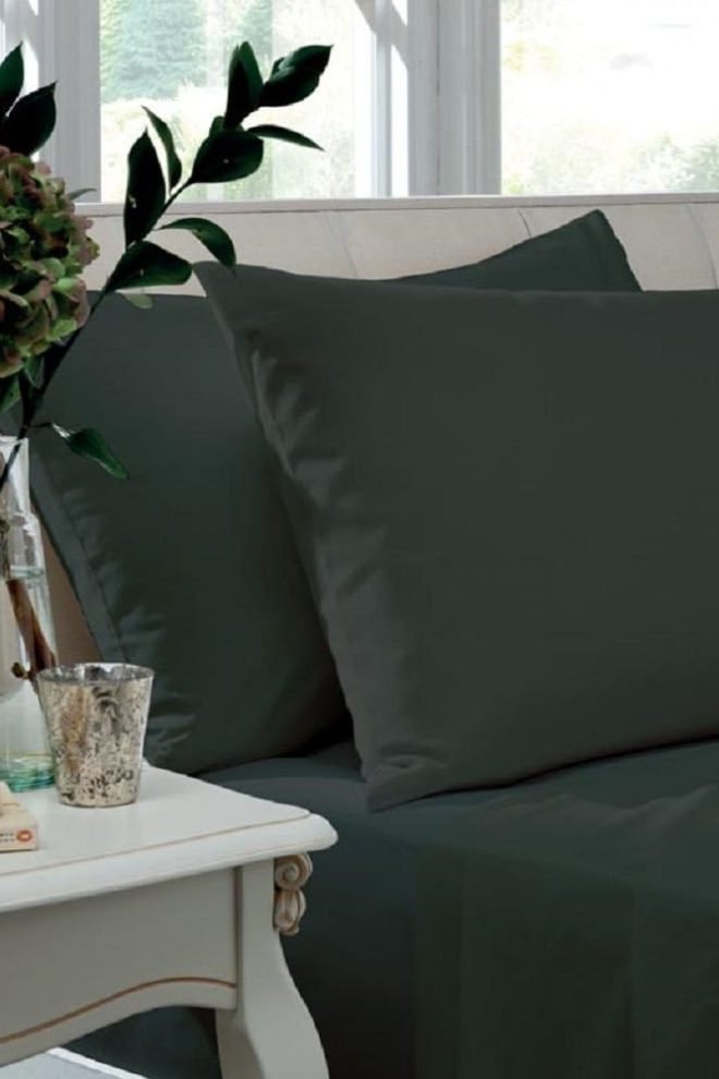 Standard pillowcase pair in black 18277-BLK-1