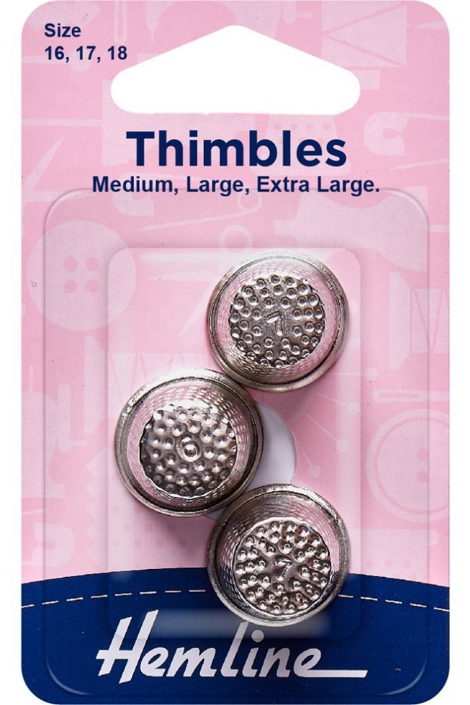 Thimbles, assorted sizes 3 pcs ?222.A