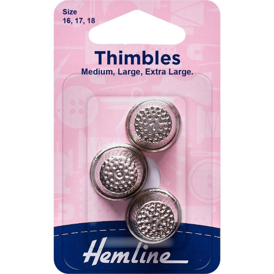 Thimbles, assorted sizes 3 pcs ?222.A