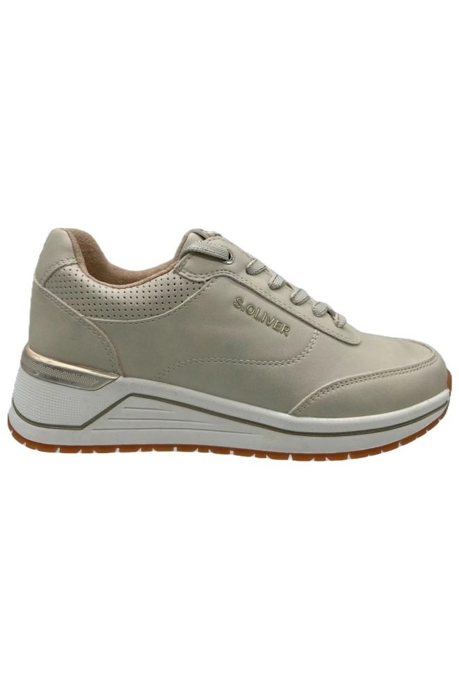 S.Oliver beige urban comfort trainer 23613-CHAM-1