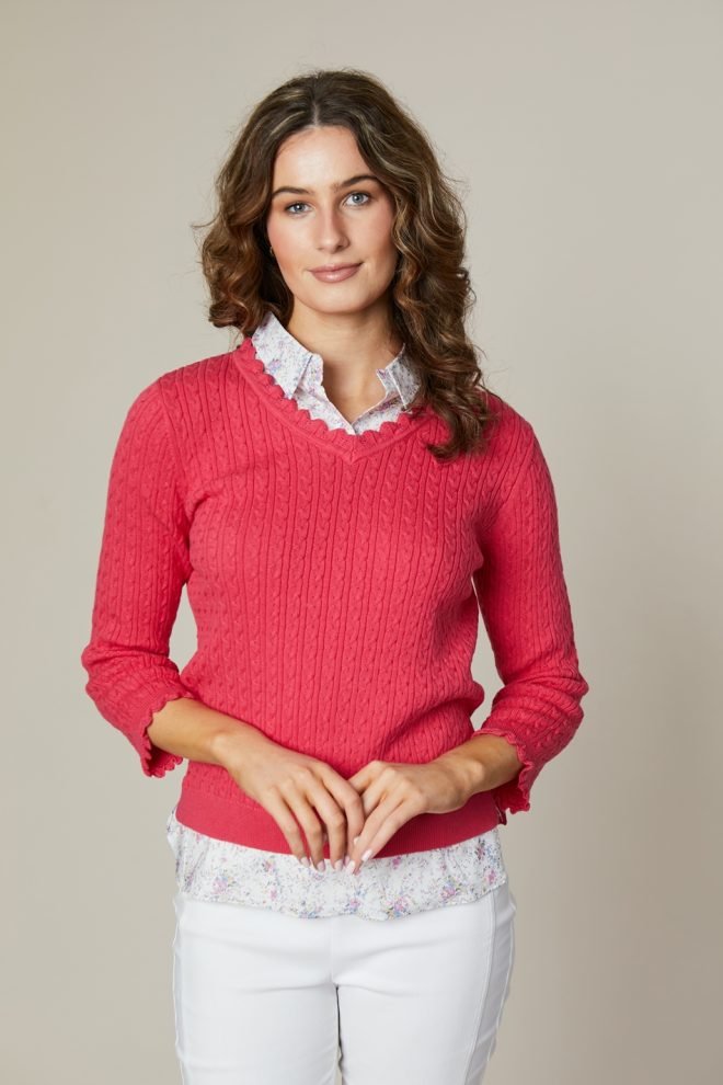 Jessica Graaf light knitwear in hot pink 29220-018