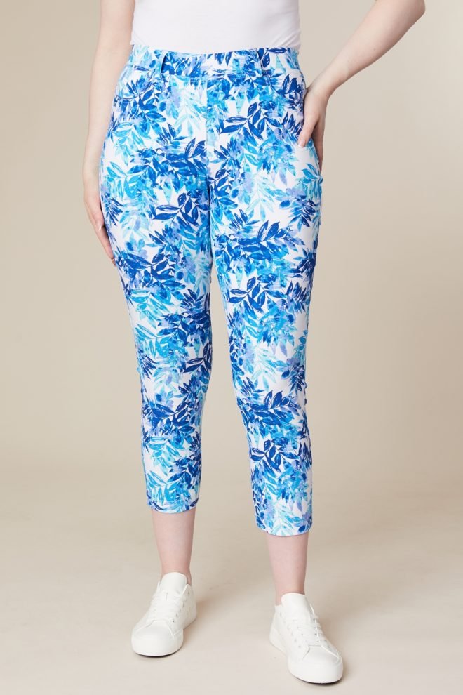 Jessica Graaf blue floral capri pants 29919-020