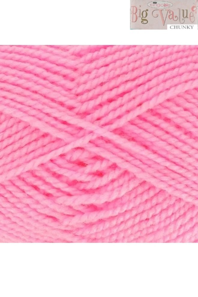 King Cole Big Value Chunky 100g Sugar Pink 3490