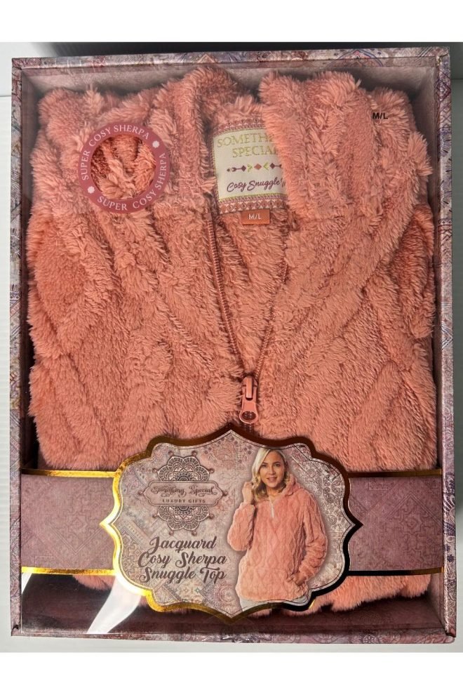 Dark peach super cosy snuggle top.  55M724-ASST-DARKPEACH-1