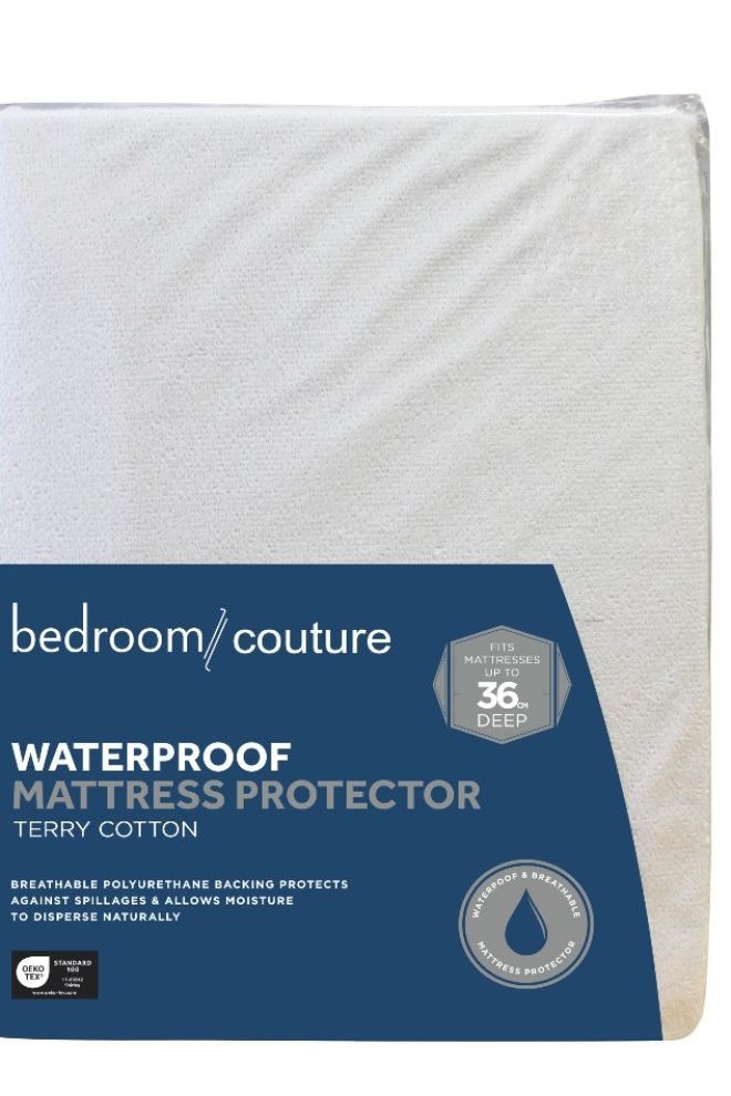 Terry cotton waterproof mattress protector 6114