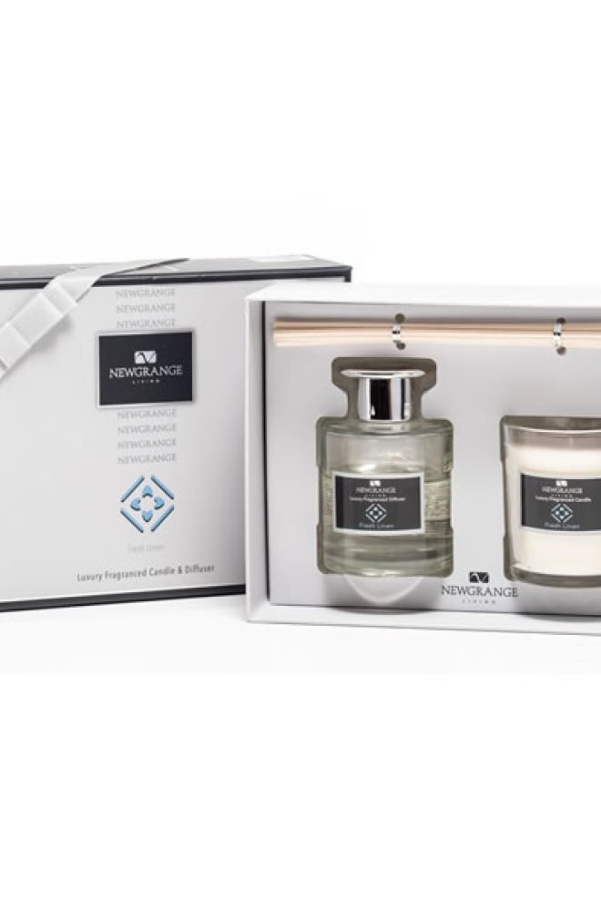 Fresh Linen luxury candle & diffuser gift set 9096-1