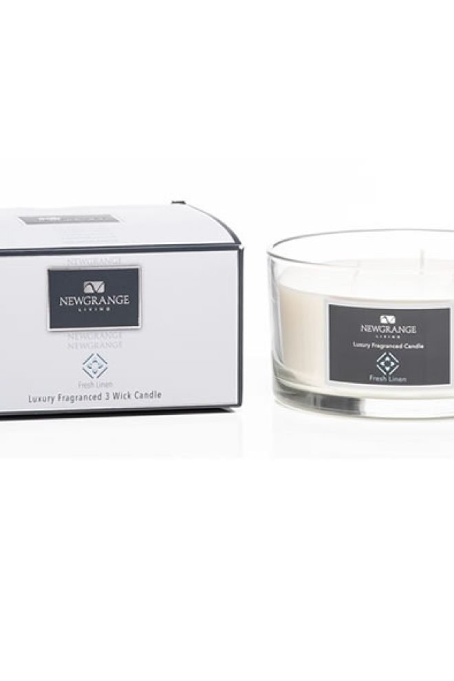 Fresh Linen luxury 3-wick candle 9127-1