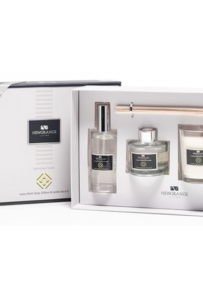 Lemongrass Fusion luxury room spray, diffuser & candle set 9128-1