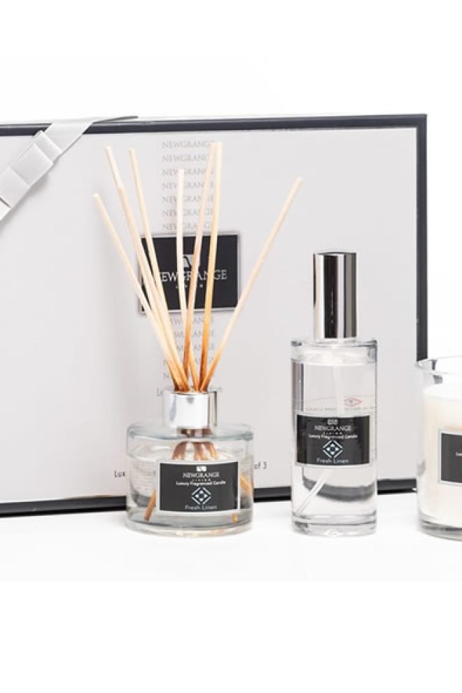 Fresh Linen luxury room spray, diffuser & candle set 9129-1