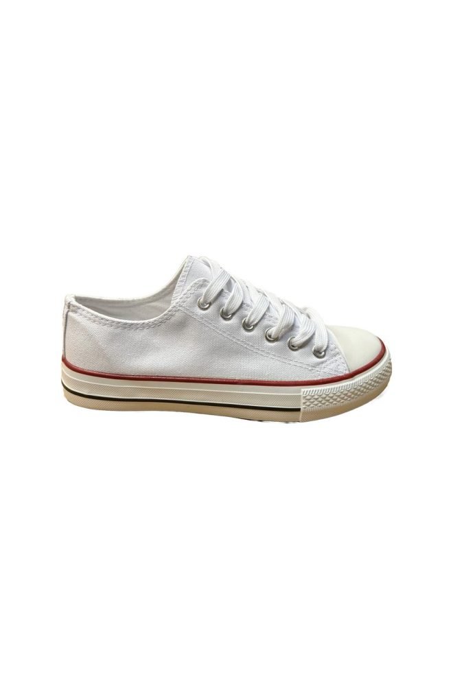 Erynn classic white canvas sneakers A1-WHI-1