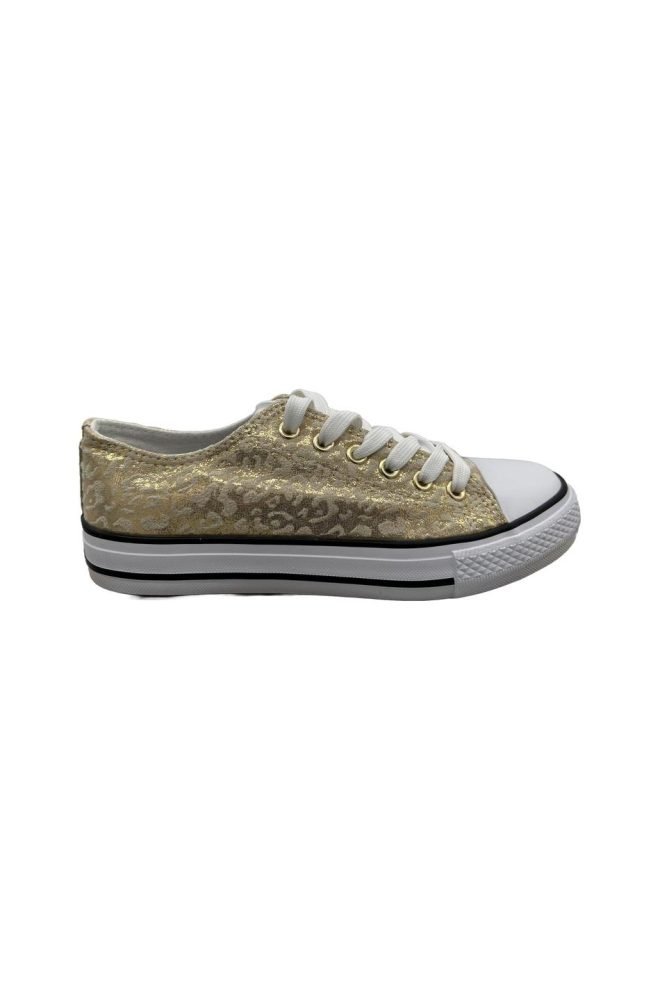 Erynn gold shimmer canvas sneakers A2-OR-1
