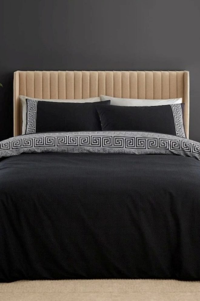 Catherine Lansfield Artemis greek key duvet cover set ARTEMIS-DUVCOV-1