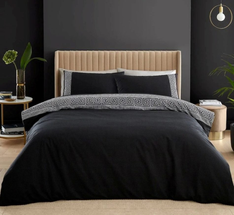 Catherine Lansfield Artemis greek key duvet cover set ARTEMIS-DUVCOV-1