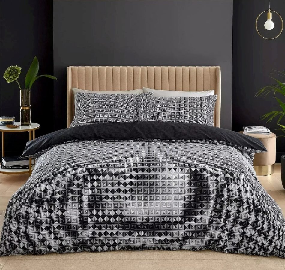 Catherine Lansfield Artemis greek key duvet cover set ARTEMIS-DUVCOV-1 - Image 2