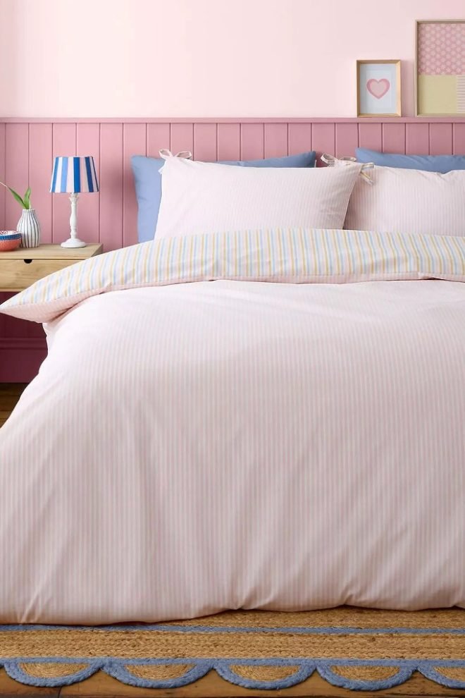 Catherine Lansfield Brighton Stripe duvet cover set BRIGHTON-DUVCOV-1