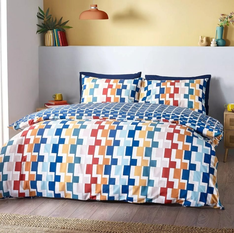 Catherine Lansfield Bryson duvet cover set BRYSON-DUVCOV-1