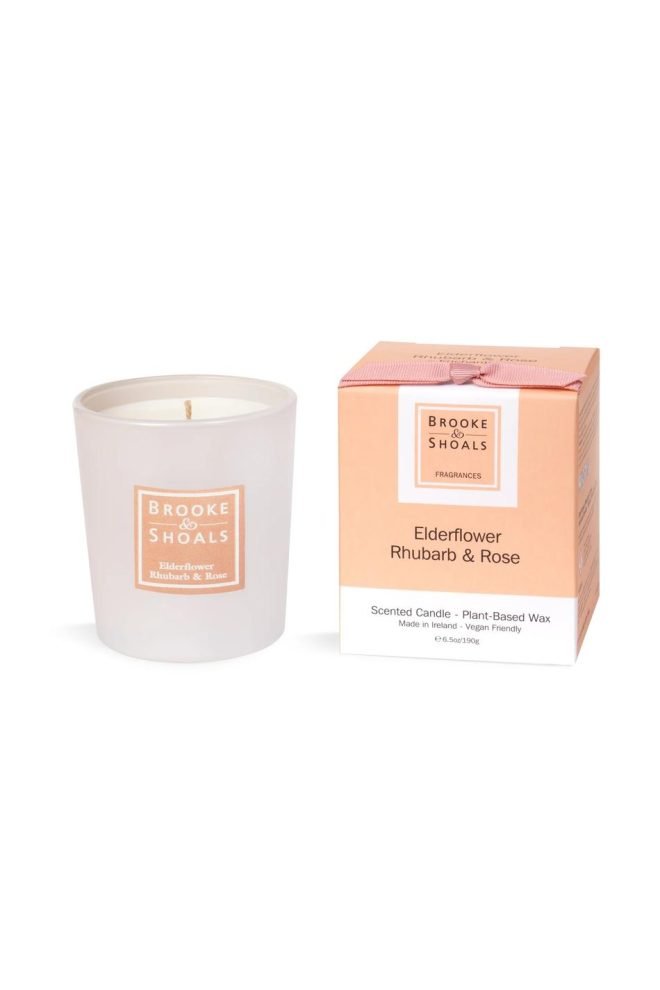 Scented candle - elderflower, rhubarb & rose CAN-ERR-1