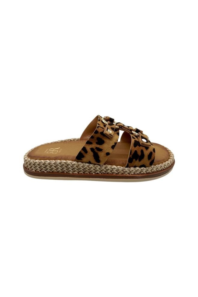 Erynn  leopard print buckle sandals EL-833-LEO-1