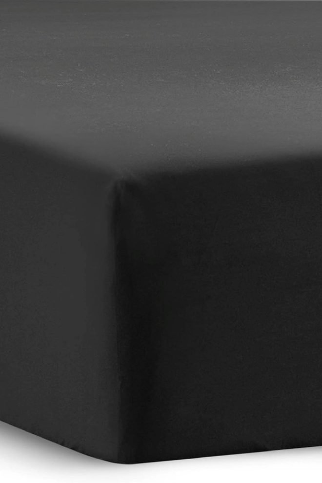 Extra deep (depth: 35cm)  fitted sheet black EXDEEP-BLACK-1