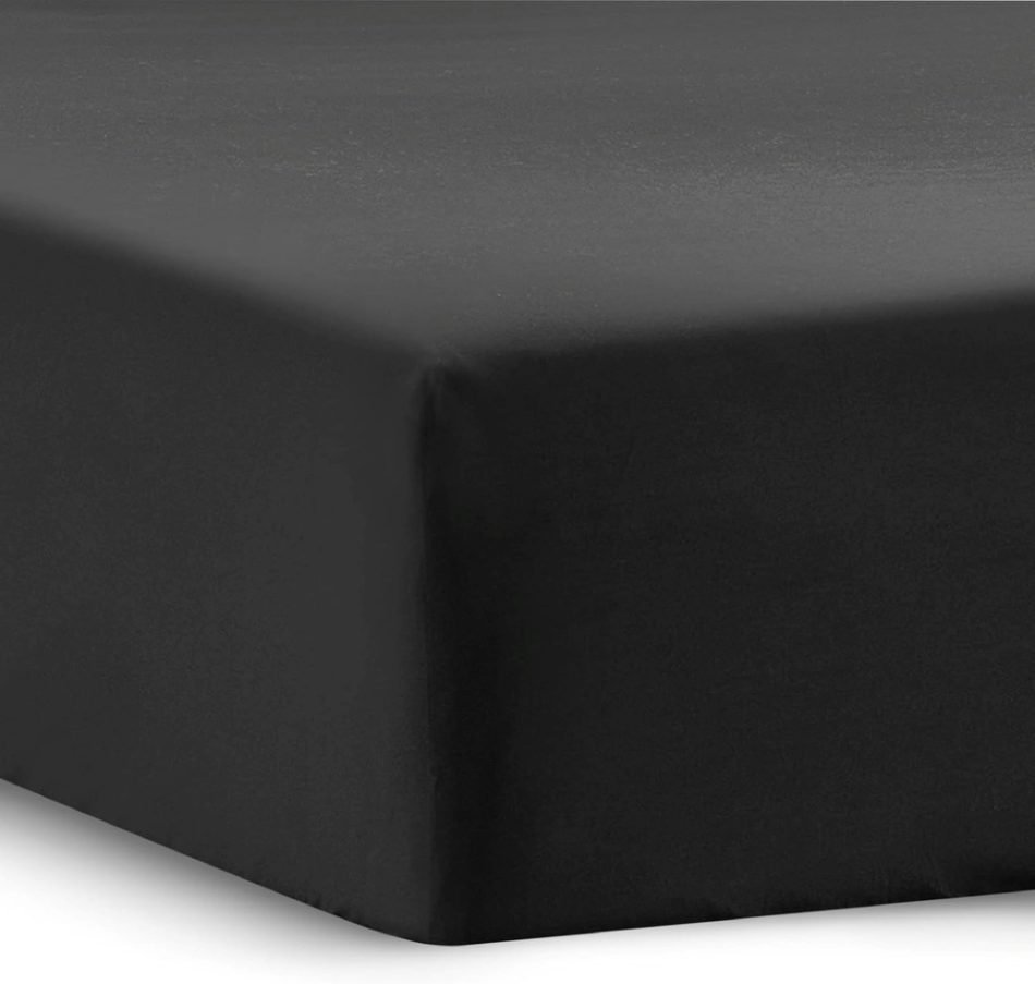 Extra deep (depth: 35cm)  fitted sheet black EXDEEP-BLACK-1