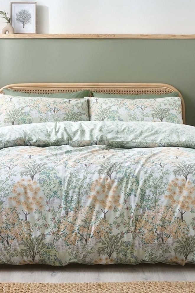 Catherine Lansfield forest blossom reversible duvet cover FOREST-DUVCOV-1