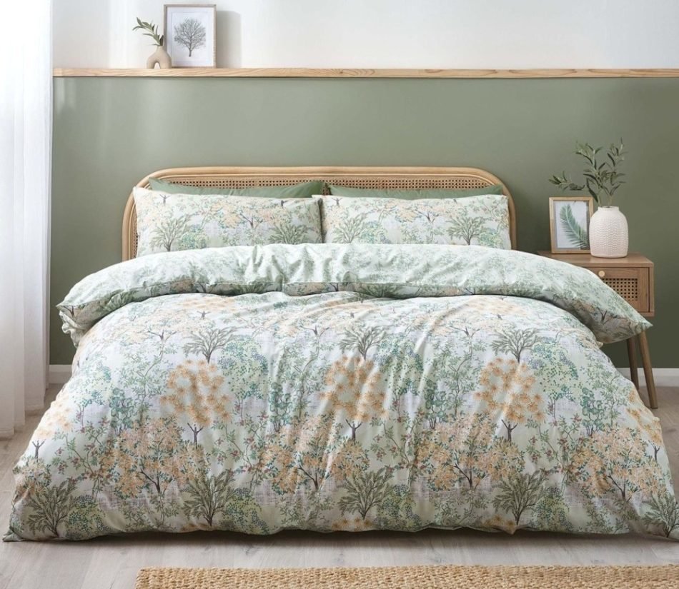 Catherine Lansfield forest blossom reversible duvet cover FOREST-DUVCOV-1