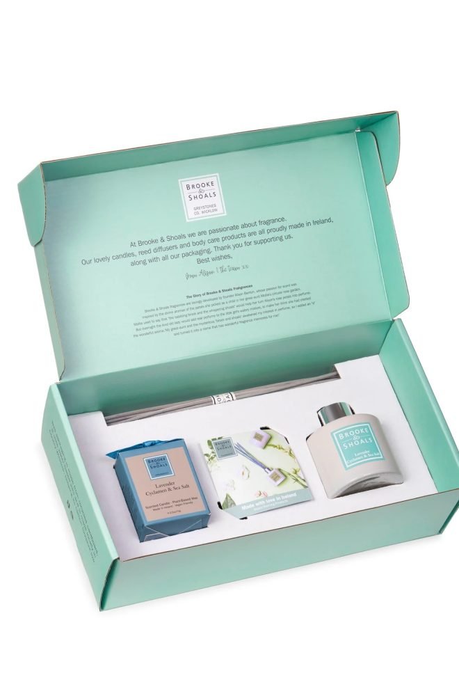 Gift set:  diffuser and small candle - lavender, cyclamen and sea salt GS-LCS-1