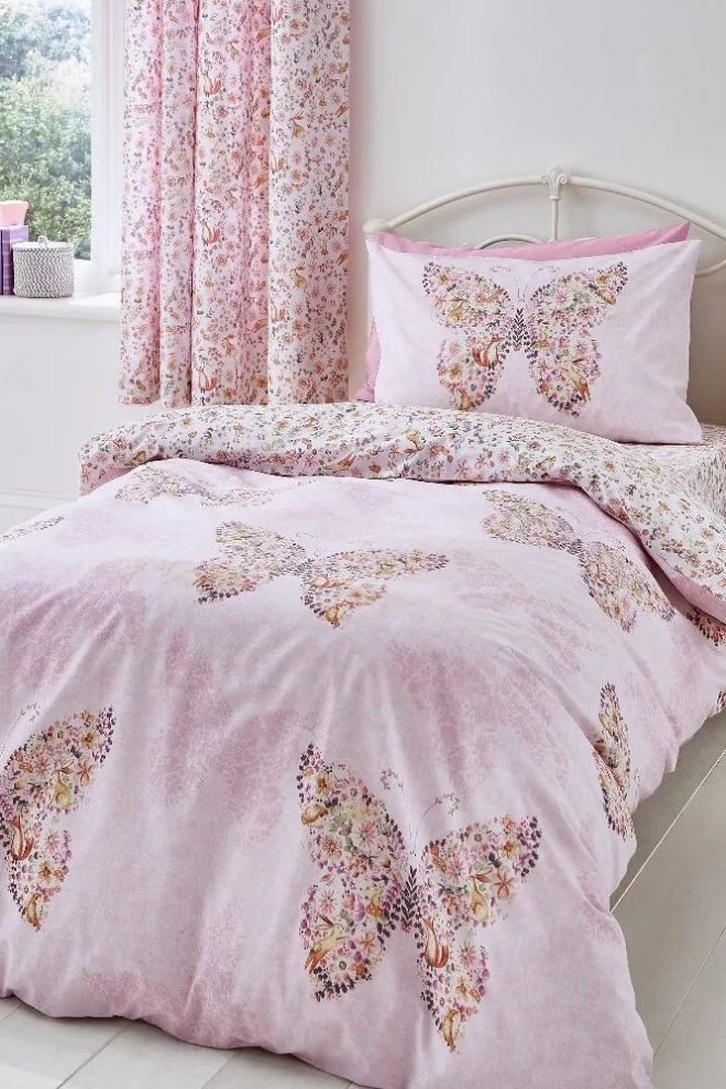 Catherine Landsfield Enchanted Butterfly duvet cover set - pink KIDS-ENCH-1