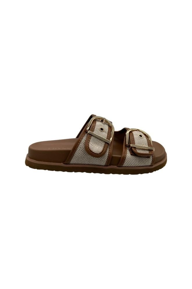 Erynn double-buckle slide sandals LA-727 -CAM-1