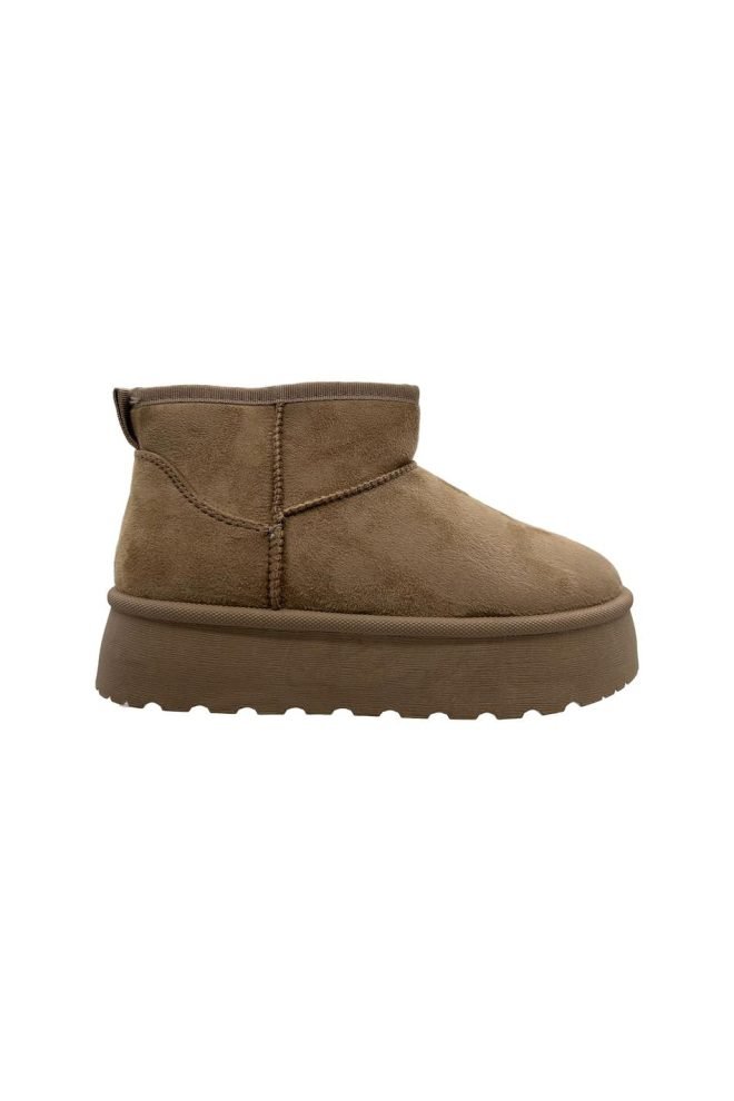 Erynn cozy mule boots in taupe M-782-TAU-1