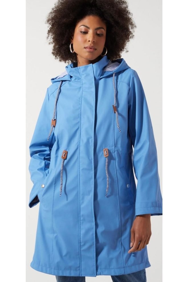 Long ocean breeze raincoat MA25002-BLUE