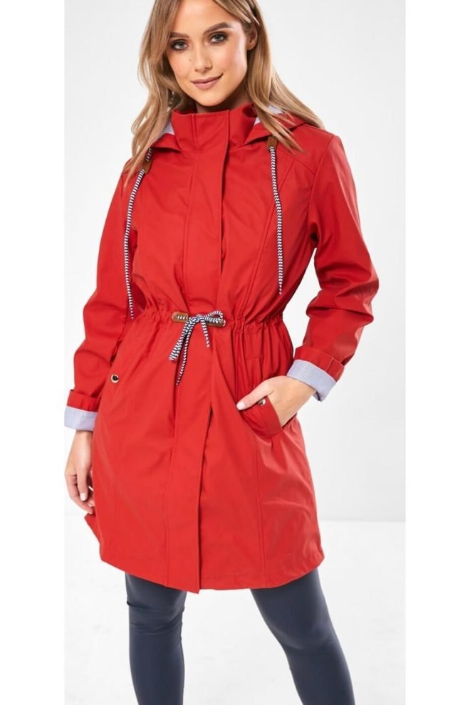 Long crimson cloud coat MA25002-RED