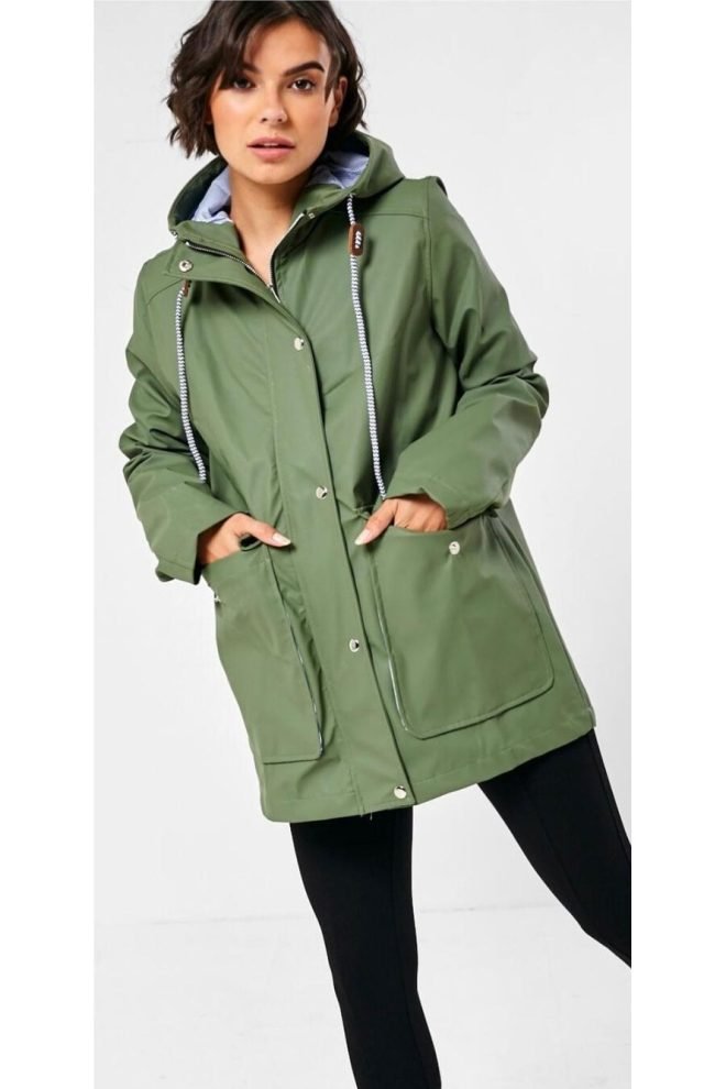 short khaki raincoat MA497-KHAKI